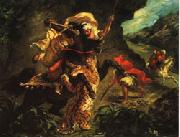 Eugene Delacroix Tiger Hung painting